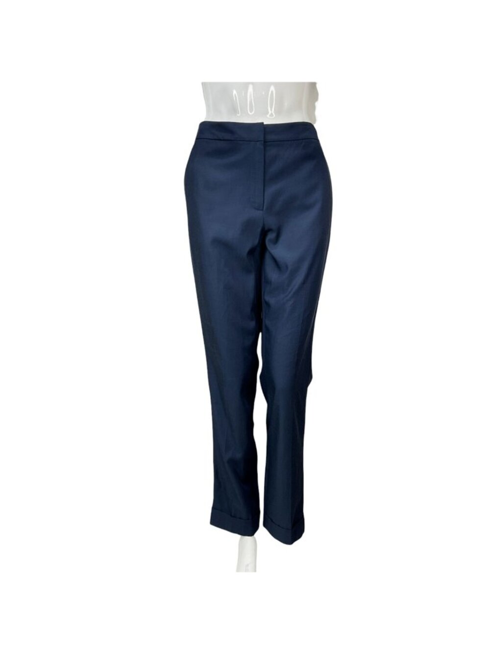 Lafayette 148 Pants Womens Size 6 Navy Dungaree Luxury Dress Business Nwt $398